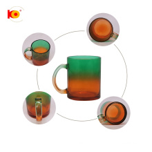 Tasse en verre sublimation transparente de 11 oz Two Colord Two-From